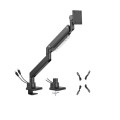 Brateck LDT80-C012UC Super Heavy-Duty Gas Spring Monitor Arm with USB-A and USB-C Ports For most 17'~57' Monitors, Matte Black