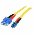 StarTech SMFIBLCSC7 7m Fiber Optic Cable - Single-Mode Duplex 9/125 LSZH Fiber Jumper Cord - LC/SC - Connect fiber network devices for high-speed transfers with LSZH rated cable - 7m LC/SC Fiber Optic Cable - 7 m LC to SC Fiber Patch Cable - 7 meter LC to