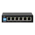 D-Link DES-F1006P-E 6P 10/100MBPS POE SWITCH WITH 4 LONG REACH POE PORTS (60W )AND 2 UPLINK PORTS