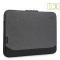 Targus TBS64602GL 13-14' Cypress EcoSmart Sleeve Bag for Laptop Notebook Tablet - Fits 13' 13.3' 14', Made with 3 Recycled Water Bottles - Grey
