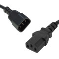 8ware RC-3080 Power Cable Extension Cord 2m IEC C14 to C13 Male to Female for Monitor to PC or PC/UPS to Device