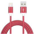 Astrotek AT-USBLIGHTNINGR-1M 1m USB Lightning Data Sync Charger Red Color Cable for iPhone X 9 8 7S 7 Plus 6S 6 Plus 5 5S iPad Air Mini iPod