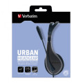 Verbatim 41646 Multimedia Headset with Microphone - 3.5mm Jack, Wide Frequency Stereo, 40mm Drivers, Comfortable Ergonomic Fit, Adjustable