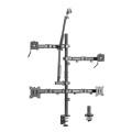 Brateck MDS10-2 Dual-Monitor All-in-One Studio Setup Desktop Mount Fit17'-32' Weight Capacity Up to 9kg, Fit Curved Monitor