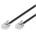 Astrotek AT-RJ11-MM-2 Telephone 2m extension cable 6p4c Plug/Plug ,with 2xRJ11 6P4c Plugs, Black PVC Jacket.-RoHS replaces W2492ACB