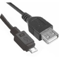 Astrotek AT-USB2MICRO-OTG Micro USB Male to USB Female OTG Adapter Converter Cable Black for Windows Samsung Android Tablet & Mobiles 1m