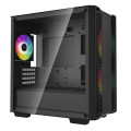 DEEPCOOL R-CC360-BKAPM3-G-1 CC360 ARGB Micro-ATX Case 3x120mm Pre-Installed ARGB Fans ,Tempered Glass Panel, Front USB3.0×1、USB2.0×1、Audio×1