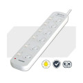 Generic PAD-056SW Sansai 6 Way Powerboard 6 Outlet 10A 240V Individually Switched 3 extra spaced sockets 1M Length