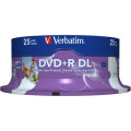 Verbatim 43667 DVD+R DL 8.5GB 25Pk WHT Wide IJ 8x