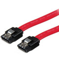 Astrotek AT-SATA3NR-180D SATA 3.0 Data Cable 30cm 7 pins Straight to 7 pins Straight with Latch Red Nylon Jacket 26AWG