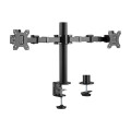 Brateck LDT33-C024 Dual Monitors Affordable Steel Articulating Monitor Arm Fit Most 17'-31' Monitors Up to 9kg per screen VESA 75x75/100x100