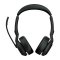 Jabra 25599-989-899 Evolve2 55, USB C, Stereo, UC, Active Noise Cancellation (ANC), Link 380 Bluetooth Adapter ,30m Wireless Range, 18 Hours Battery Life