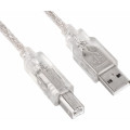 Astrotek AT-USB-AB-3M USB 2.0 Printer Cable 3m - Type A Male to Type B Male Transparent Colour replaces CBUSBAB3M
