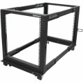 StarTech 4POSTRACK12U 4-Post 12U Mobile Open Frame Server Rack, 19" Network Rack with Casters, Rolling Rack for Computer/AV/Data/IT Equipment - 4-Post 12U open frame server rack for Data/IT equipment - 22-40in (56-101cm) Mounting Depth; 25in (64cm) Height