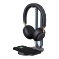 Yealink BH76-P-CH-MS-C/A (BH76 Plus with Charging Stand Teams Black USB-C/A) Microsoft Certified Teams Standard Bluetooth Wireless Headset, USB-C/A, 5-Mic Beamforming Noise Canc