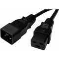 8ware RC-3084-010 1m Power Extension Cable Lead 15A IEC C19 to IEC C20 Male to Female for UPS PDU PC Servers Rack-mount Power Distribution Units