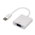 Astrotek AT-CMVGA-MF Thunderbolt USB 3.1 Type C (USB-C) to VGA Adapter Converter Male to Female for Apple Macbook Chromebook Pixel White