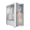 Corsair CC-9011345-WW 3200D RS ARGB Mid-Tower PC Case- White, ATX mATX ITX, TG panel, ARGB fans, 400mm GPU, 165mm CPU, 360mm rad, USB-C, 7 slots, 2x2.5 1x3.5, 2yr w