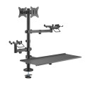 Brateck PMM-02LD POS Mounting Solution For Dual Screens (with keyboard tray), Fit Screen Size:17'-32'm, Weight Capacity (per screen): 9kg