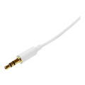 StarTech MU1MMMSWH 1M WHITE SLIM 3.5MM STEREO AUDIO CABLE - MALE TO MALE