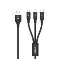 UNITEK C14049BK 1.2m 3-in-1 USB-A to USC-C & More