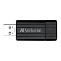 Verbatim 49063 Store'n'Go Pinstripe USB 2.0 Drive 16GB, Slim Retractable Design, 2 Years Limited Warranty (Black)