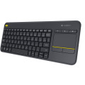 Logitech 920-007165 K400 Plus Wireless Keyboard with Touchpad & Entertainment Media Keys Tiny USB Unifying receiver for HTPC connected TVs replaces KBLT-K830BT
