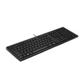 HP 266C9AA 125 Wired Keyboard - Compatible with Windows 10, Desktop PC, Laptop, Notebook USB Plug and Play Connectivity, Easy Cleaning 1YR WTY