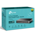 TP-LINK TL-SG108PE 8-Port Gigabit Easy Smart Switch with 4-Port PoE, 55W IEEE 802.3af, Fanless, VLAN Features
