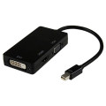8ware GC-MDPDHV 3 in1 Thunderbolt Mini DP DisplayPort to HDMI DVI VGA Hub Adapter Converter Cable for MacBook Air Mac Mini Microsoft Surface Pro 3/4/5