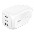 Belkin WCH016AUWH BOOSTCHARGE PRO 3-PORT GAN WALL CHARGER 100W, WHITE