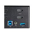StarTech SV231DHU34K6 2 Port Dual Monitor HDMI KVM Switch 4K 60Hz, USB 3.0 Hub - TAA 2 YR
