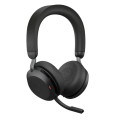 Jabra 27599-999-999 Evolve2 75 USB-A Link380a MS Stereo Black, 8-Mic Technology, 36 Hours Battery & Fast Charge, Dual-Foam Tech, Discreet Hide-Away Boom Arm