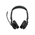 Jabra 25599-989-989 WIRELESS EVOLVE2 55 UC STEREO BLUETOOTH ANC HEADSET W/CHARGING STAND+LINK390A,USB-A
