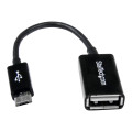 StarTech UUSBOTG 5" MICRO USB 2.0 B TO USB 2.0 A OTG CABLE, M/F, LTW