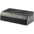 StarTech SDOCK4U313 4-Bay USB to SATA Hard Drive Docking Station, USB 10Gbps, External 2.5/3.5" SSD/HDD Dock, SATA III, Hot-Swap, Top-Loading - Quad-Bay Hard Drive Dock for 2.5" / 3.5" SATA drives; SATA III (6.0 Gbps) HDD/SSD; USB 3.2 Gen 2 (10 Gbps); Dua