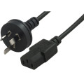 Astrotek AT-IEC-2M AU Power Cable 2m - Male Wall 240v PC to Power Socket 3pin to IEC 320-C13 for Notebook/AC Adapter Black AU Certified