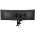Atdec AWMS-HX40-G-B Single Monitor Heavy-Duty Dynamic Arm on Medium Post - Grommet Clamp - Black