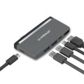 MBEAT MB-UCH-59GRY Essential Pro 5-IN-1 USB- C Hub (4k HDMI Video, USB-C PD Pass Through Charging, USB 3.0 x 2, USB-C x 1) USB 3.0 Speed: Up to 5Gbps (EOL)