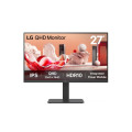 LG 27BA45QB-B.AAU 27' QHD IPS 75Hz Monitor, 2560x1440, HDR10, sRGB 99%, Integrated power Module, Flicker Safe, Reader Safe, Versatile Stand Tilt/Height/Swive/Pivot