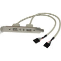 StarTech USBPLATE 2 PORT USB A FEMALE SLOT PLATE ADAPTER