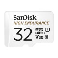Sandisk SDSQQNR-032G-GN6IA High Endurance 32GB microSD 100MB/s 40MB/s 2.5K hrs 4K UHD C10 U3 V30 -40°C to 85°C Heat Freeze Shock Temp Water X-ray Proof SD Adapter >16GB