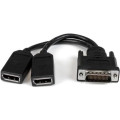 StarTech DMSDPDP1 8" (20 CM) DMS-59 TO DUAL DISPLAYPORT ADAPTER CABLE - 4K X 2K VIDEO - LFH DMS