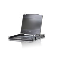 Aten CL6700MW-ATA-AU Rackmount Single Rail LCD Console VGA,HDMI,DVI & VGA w/ 17.3' LCD Display, 1x Custom KVM Cable Included, 1920x1080@60hz Display, LED Illumination