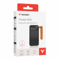 Verbatim 32193 1TB Pocket SSD USB 3.2 Gen 2 1TB Black Orange Convenient Keyring cable holder. Compact, Rugged. Ultra Lightweight Performance 58g Portable B