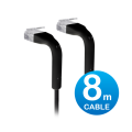 Ubiquiti U-CABLE-PATCH-8M-RJ45-BK UniFi Patch Cable 8m Black, Both End Bendable to 90 Degree, RJ45 Ethernet Cable, Cat6, Ultra-Thin 3mm Diameter