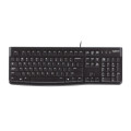 Logitech 920-002582 K120 Wired Keyboard Quiet typing Spill-resistant Durable keys Thin profile Curved space bar Adjustable tilt legs