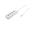 EZcool USBINTHUBHYD9003T Type-C USB 3.1 4-Port Hub with Switch White
