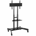 Atdec AD-TVC-75 cart - for large displays to 80" - capacity 75kg (165lb) - height adjustable - Black