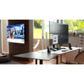 Atdec AWMS-2-BT75-FS-S Super Heavy-Duty Dual Stacked Mount on Freestanding Base - Silver